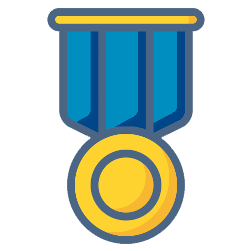 Recognition medal for the magazine cover.