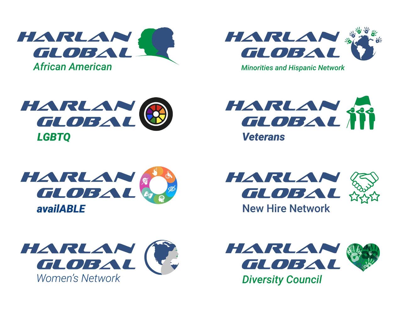 Harlan Global African America, Harlan Global Minorities and Hispanic Network, Harlan Global LGBTQ, Harlan Global Veterans, Harlan Global availABLE, Harlan Global New Hire Network, Harlan Global Women´s Network & Harlan Global Diversity Council